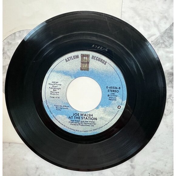 Joe Walsh Over and Over / At the Station 45 Rock 1978 Asylum Records 45536 - Picture 6 of 6